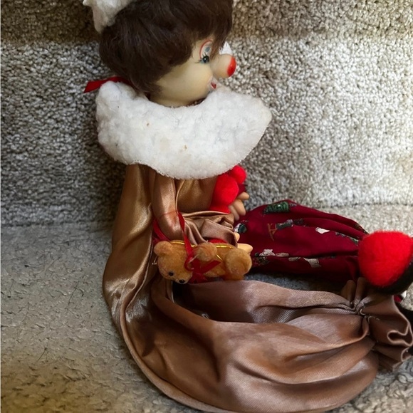 Clown porcelain faced doll with vintage outfit - Picture 3 of 4